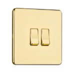 Slimline Screwless 2G Light Switch