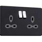 Slimline Screwless 2G Light Switch