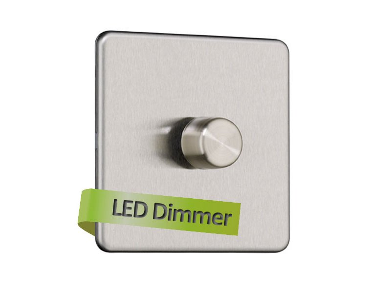 Slimline Screwless 2G 2 way 250W Universal LED Dimmer Switch (Leading Edge)