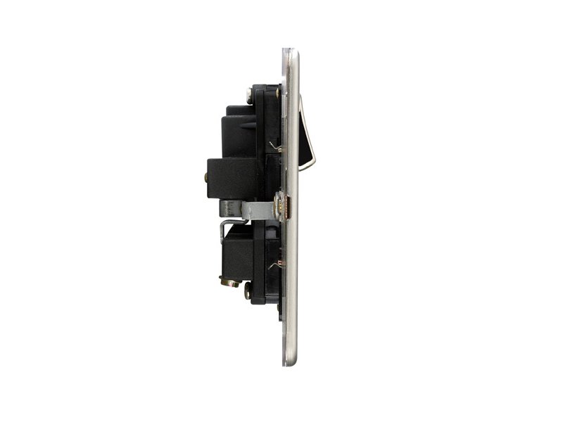 Slimline Screwless 2G DP Switched Double Socket (Pack of 5)