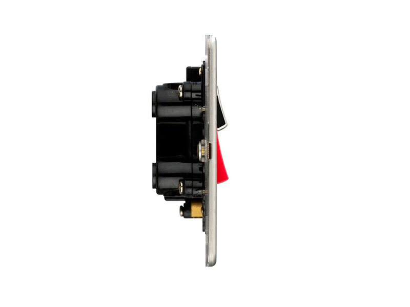Slimline Screwless 45A DP Cooker Control Unit and 13A Single Socket with Neon