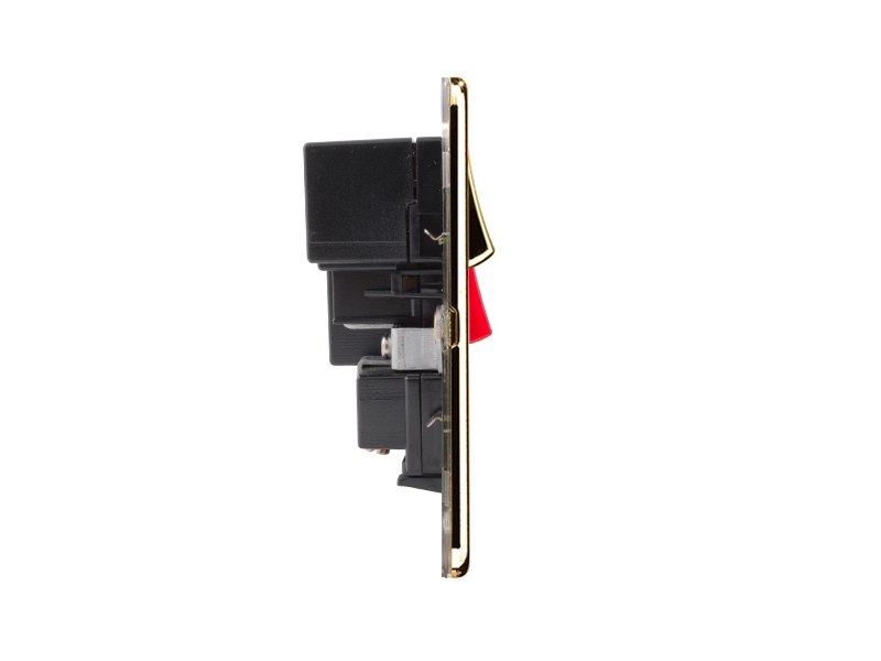 Slimline Screwless 45 AMP Cooker Switch Socket Outlet with Dual USB Charger (2.1A)