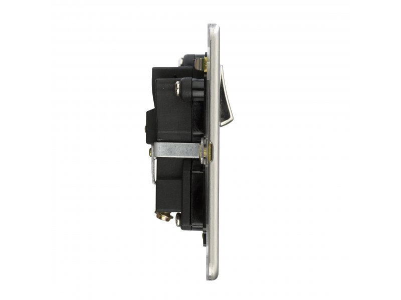 Flat Plate Screwless 1G DP Switched Single Socket (Pack of 3)