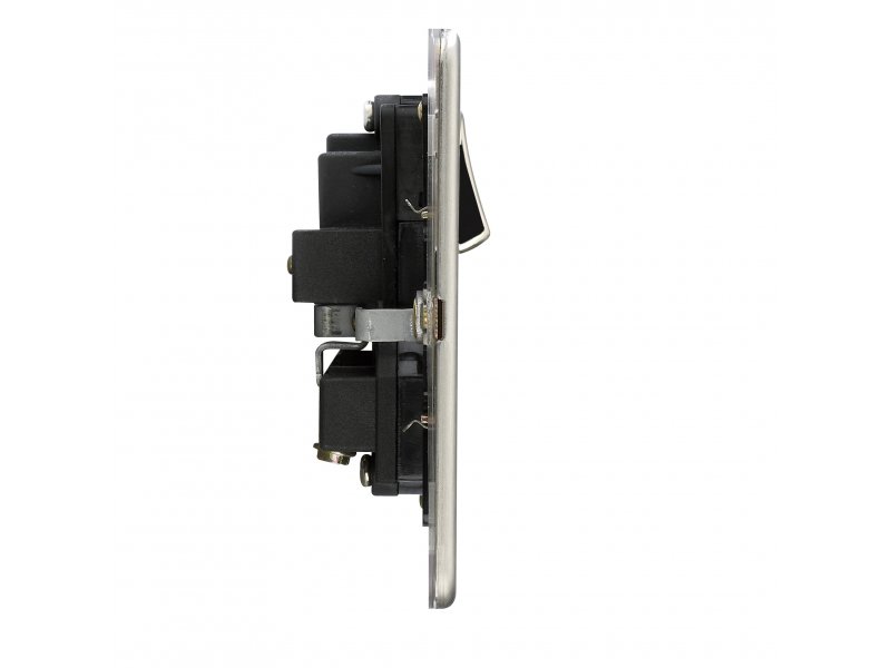 Flat Plate Screwless 2G DP Switched Double Socket (Pack of 5)