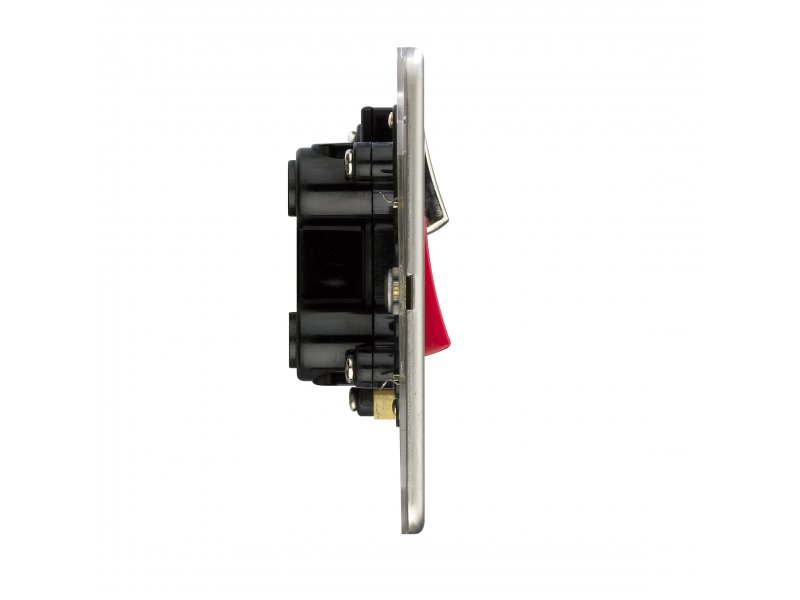 Flat Plate 45A DP Cooker Control Unit and 13A Single Socket with Neon