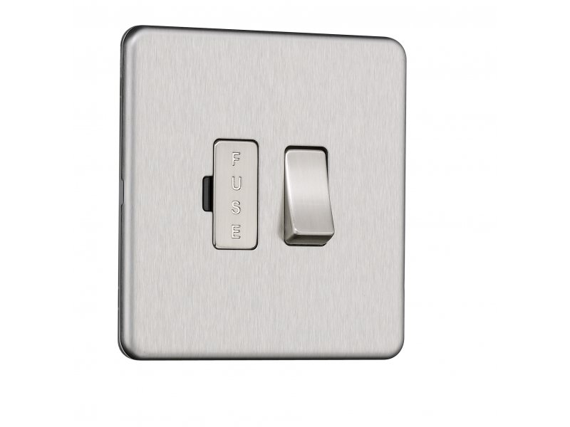 Flat Plate 45A DP Cooker Control Unit and 13A Single Socket with Neon