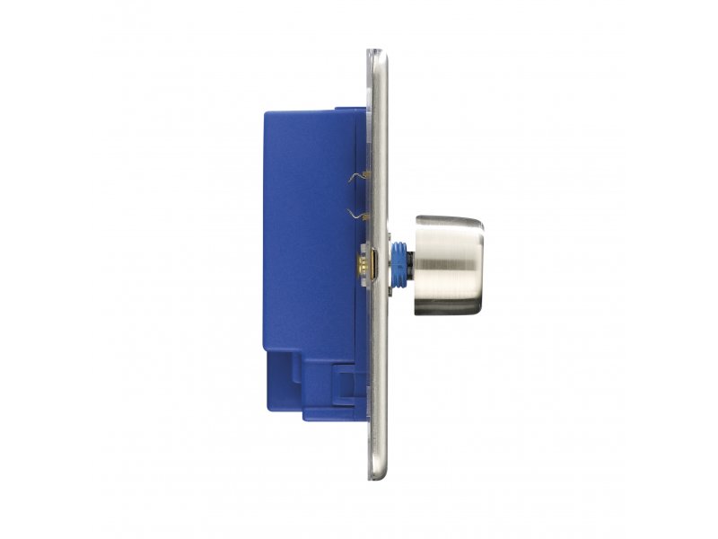 Slimline Screwless 2G 2 way 400W Double Dimmer Switch (Pack of 3)