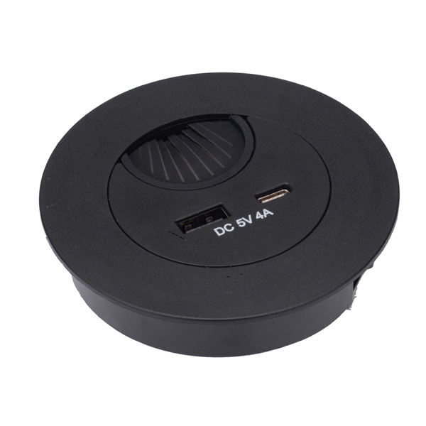 Desktop Grommet with Dual USB Charger