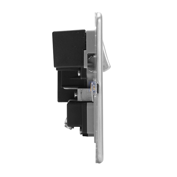Slimline Screwless 1G Socket with Dual USB Charger (USB A+C)